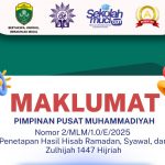 Maklumat PP Muhammadiyah Tentang Dzulhijjah 1447 H